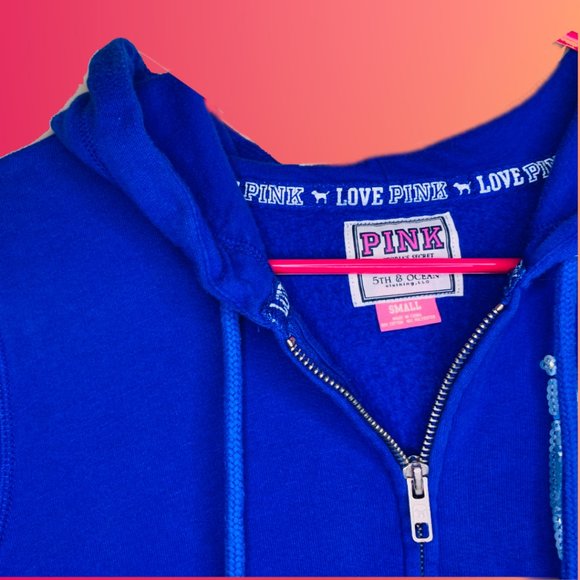 Victoria Secret Pink Kansas City Royals Full Zip Women's size small Hoodie - Picture 4 of 4